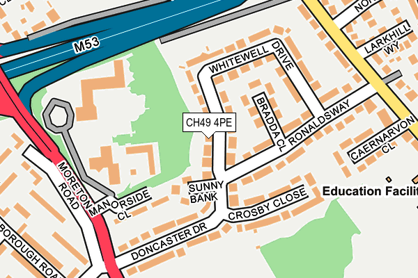 CH49 4PE map - OS OpenMap – Local (Ordnance Survey)