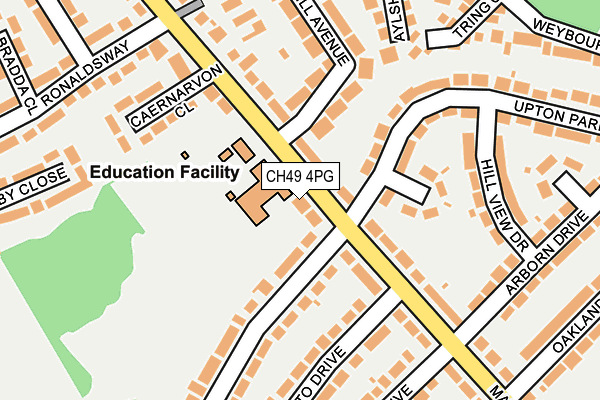 CH49 4PG map - OS OpenMap – Local (Ordnance Survey)