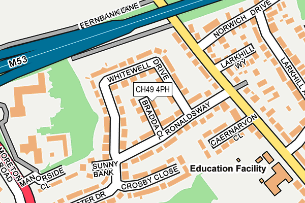 CH49 4PH map - OS OpenMap – Local (Ordnance Survey)