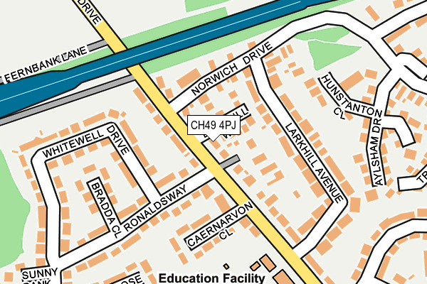 CH49 4PJ map - OS OpenMap – Local (Ordnance Survey)