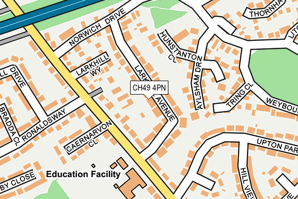 CH49 4PN map - OS OpenMap – Local (Ordnance Survey)