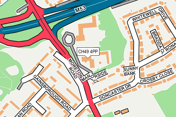 CH49 4PP map - OS OpenMap – Local (Ordnance Survey)