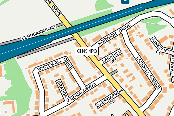 CH49 4PQ map - OS OpenMap – Local (Ordnance Survey)