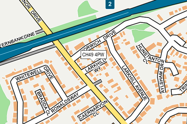 CH49 4PW map - OS OpenMap – Local (Ordnance Survey)