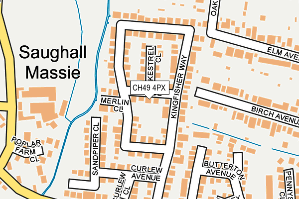 CH49 4PX map - OS OpenMap – Local (Ordnance Survey)