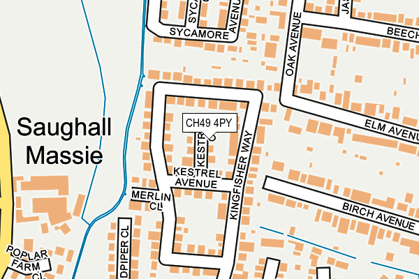 CH49 4PY map - OS OpenMap – Local (Ordnance Survey)