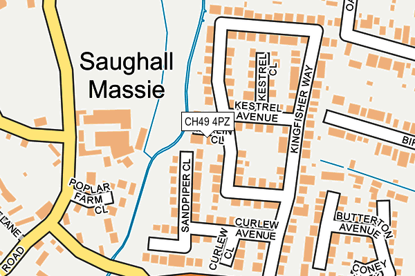 CH49 4PZ map - OS OpenMap – Local (Ordnance Survey)