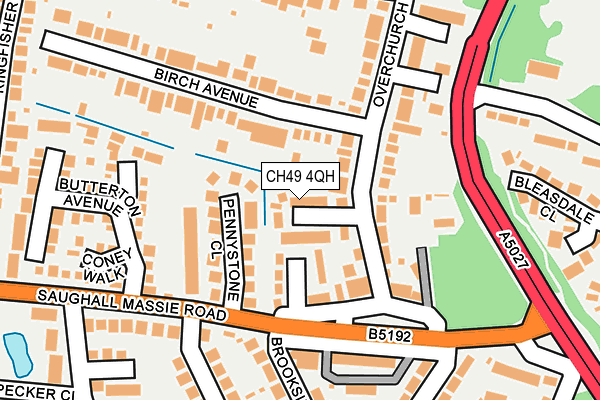 CH49 4QH map - OS OpenMap – Local (Ordnance Survey)