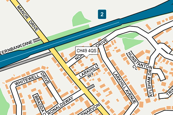 CH49 4QS map - OS OpenMap – Local (Ordnance Survey)