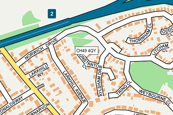 CH49 4QY map - OS OpenMap – Local (Ordnance Survey)