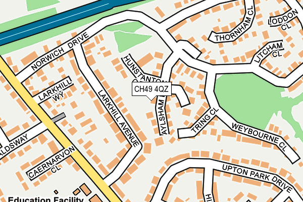 CH49 4QZ map - OS OpenMap – Local (Ordnance Survey)