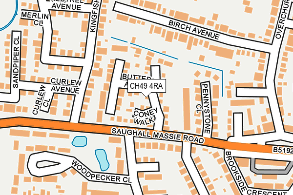 CH49 4RA map - OS OpenMap – Local (Ordnance Survey)