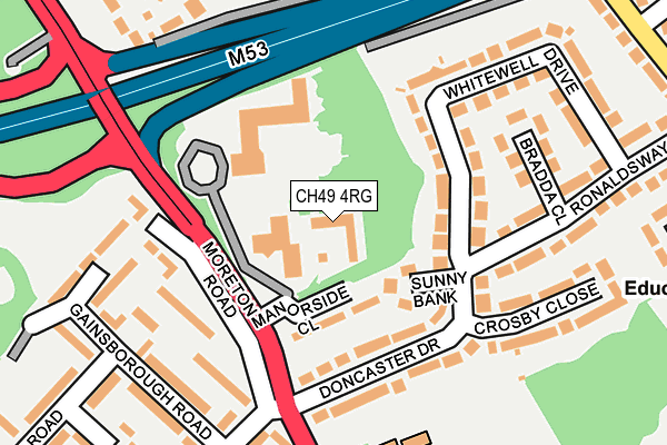 CH49 4RG map - OS OpenMap – Local (Ordnance Survey)