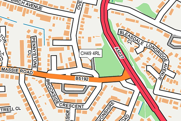 CH49 4RL map - OS OpenMap – Local (Ordnance Survey)