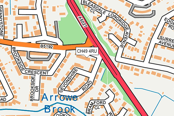 CH49 4RU map - OS OpenMap – Local (Ordnance Survey)