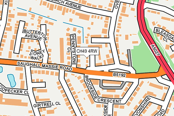 CH49 4RW map - OS OpenMap – Local (Ordnance Survey)