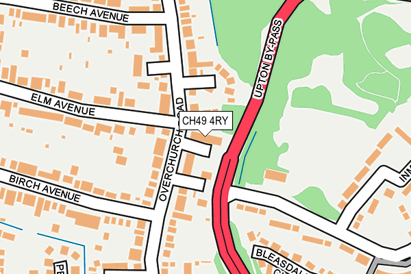 CH49 4RY map - OS OpenMap – Local (Ordnance Survey)