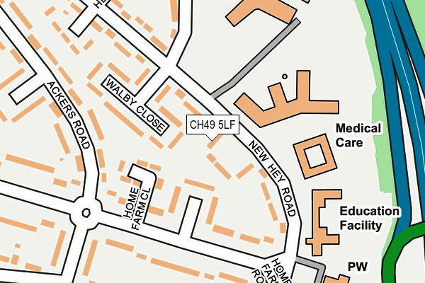 CH49 5LF map - OS OpenMap – Local (Ordnance Survey)