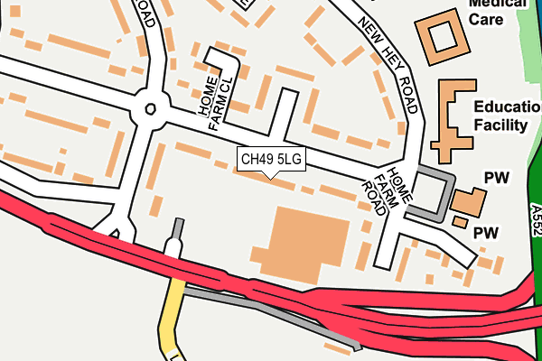 CH49 5LG map - OS OpenMap – Local (Ordnance Survey)