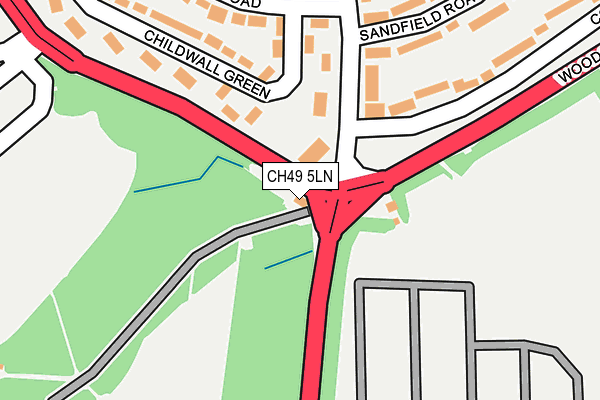 CH49 5LN map - OS OpenMap – Local (Ordnance Survey)