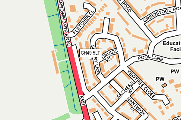 CH49 5LT map - OS OpenMap – Local (Ordnance Survey)