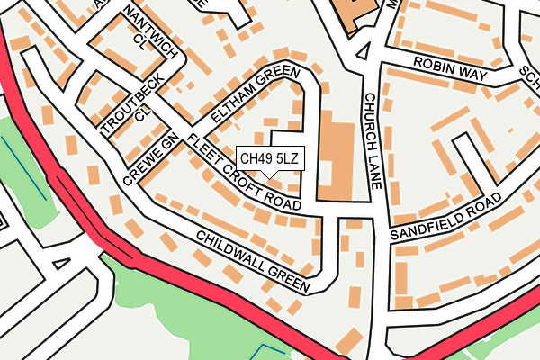 CH49 5LZ map - OS OpenMap – Local (Ordnance Survey)