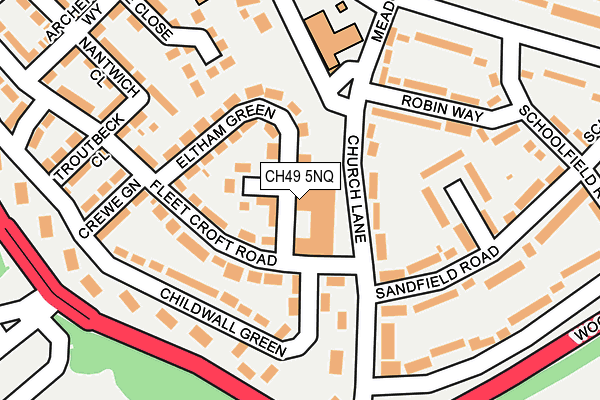CH49 5NQ map - OS OpenMap – Local (Ordnance Survey)
