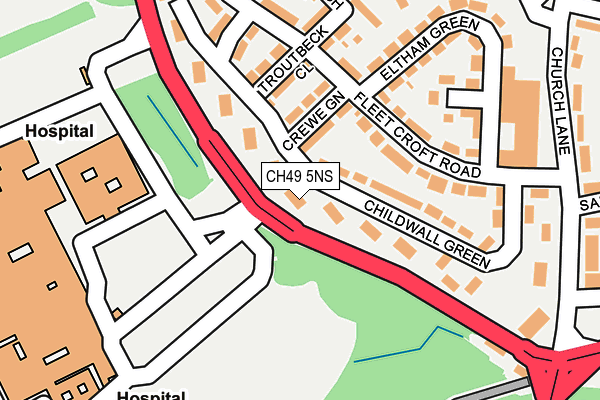 CH49 5NS map - OS OpenMap – Local (Ordnance Survey)