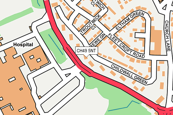 CH49 5NT map - OS OpenMap – Local (Ordnance Survey)