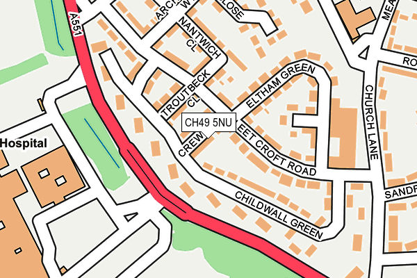 CH49 5NU map - OS OpenMap – Local (Ordnance Survey)