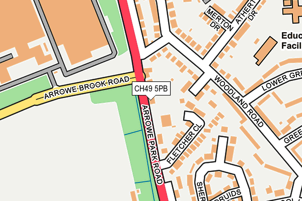 CH49 5PB map - OS OpenMap – Local (Ordnance Survey)