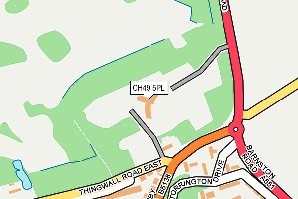 CH49 5PL map - OS OpenMap – Local (Ordnance Survey)