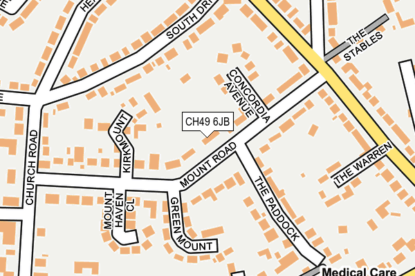 CH49 6JB map - OS OpenMap – Local (Ordnance Survey)