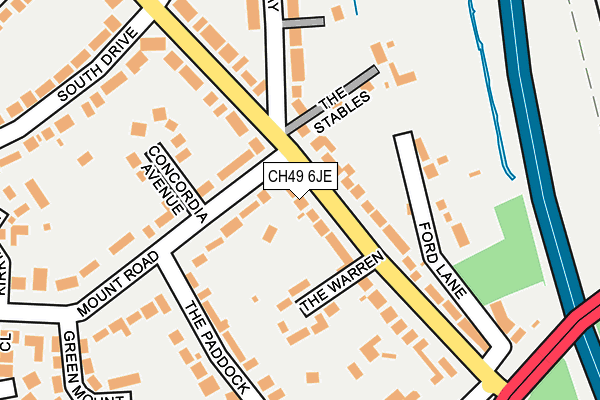 CH49 6JE map - OS OpenMap – Local (Ordnance Survey)