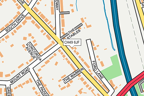 CH49 6JF map - OS OpenMap – Local (Ordnance Survey)