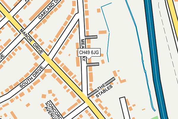 CH49 6JG map - OS OpenMap – Local (Ordnance Survey)