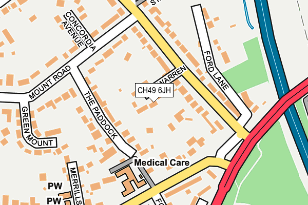 CH49 6JH map - OS OpenMap – Local (Ordnance Survey)