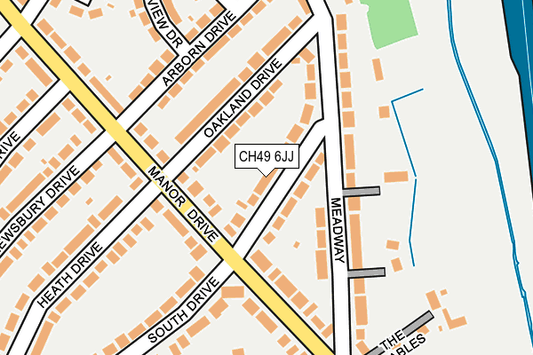 CH49 6JJ map - OS OpenMap – Local (Ordnance Survey)