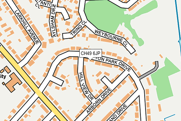 CH49 6JP map - OS OpenMap – Local (Ordnance Survey)