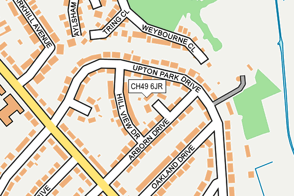 CH49 6JR map - OS OpenMap – Local (Ordnance Survey)