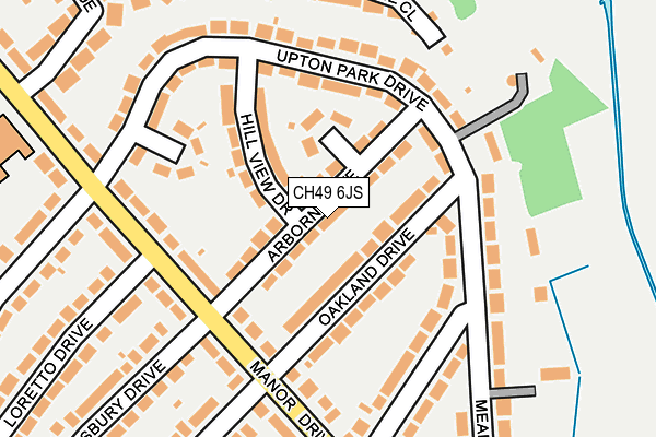 CH49 6JS map - OS OpenMap – Local (Ordnance Survey)