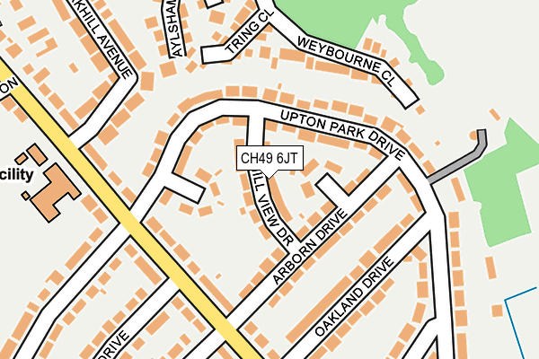 CH49 6JT map - OS OpenMap – Local (Ordnance Survey)