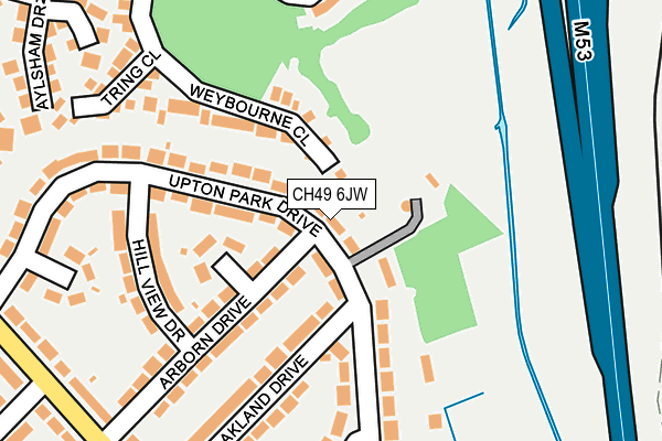 CH49 6JW map - OS OpenMap – Local (Ordnance Survey)