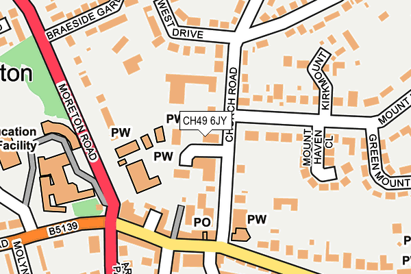 CH49 6JY map - OS OpenMap – Local (Ordnance Survey)