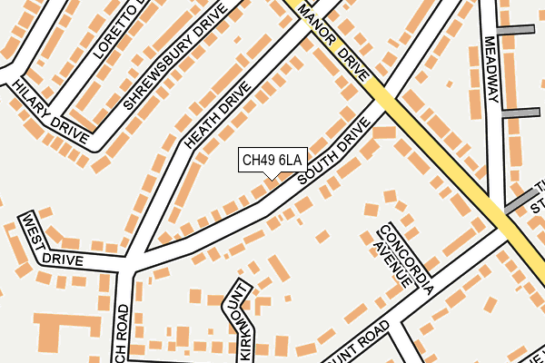 CH49 6LA map - OS OpenMap – Local (Ordnance Survey)