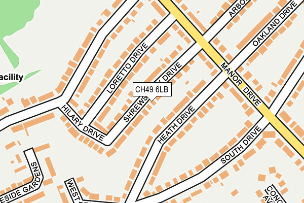 CH49 6LB map - OS OpenMap – Local (Ordnance Survey)