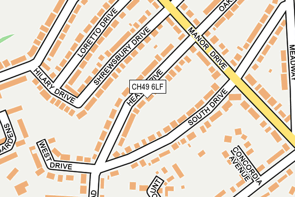 CH49 6LF map - OS OpenMap – Local (Ordnance Survey)