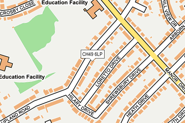 CH49 6LP map - OS OpenMap – Local (Ordnance Survey)