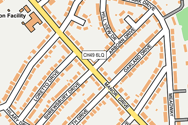 CH49 6LQ map - OS OpenMap – Local (Ordnance Survey)