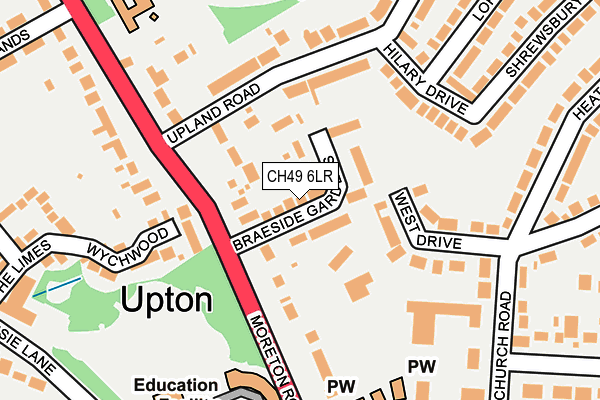 CH49 6LR map - OS OpenMap – Local (Ordnance Survey)